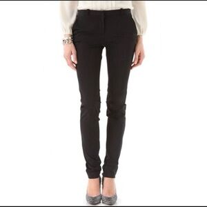 Diane Von Furstenberg Anabelle Poplin Trouser Pant Steel Blue - Size 6